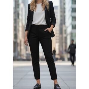 Aritzia Babaton Black Arthur Tailored Pant Quiet Luxury Old Money Preppy Sz 6